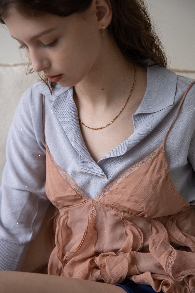 [Set] Gold and silver 2 chain necklace