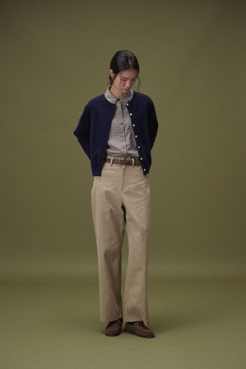 Classic check shirts (Brown)