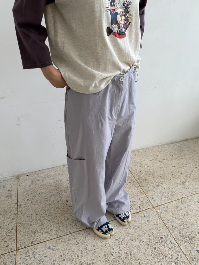 side pocket cotton pants