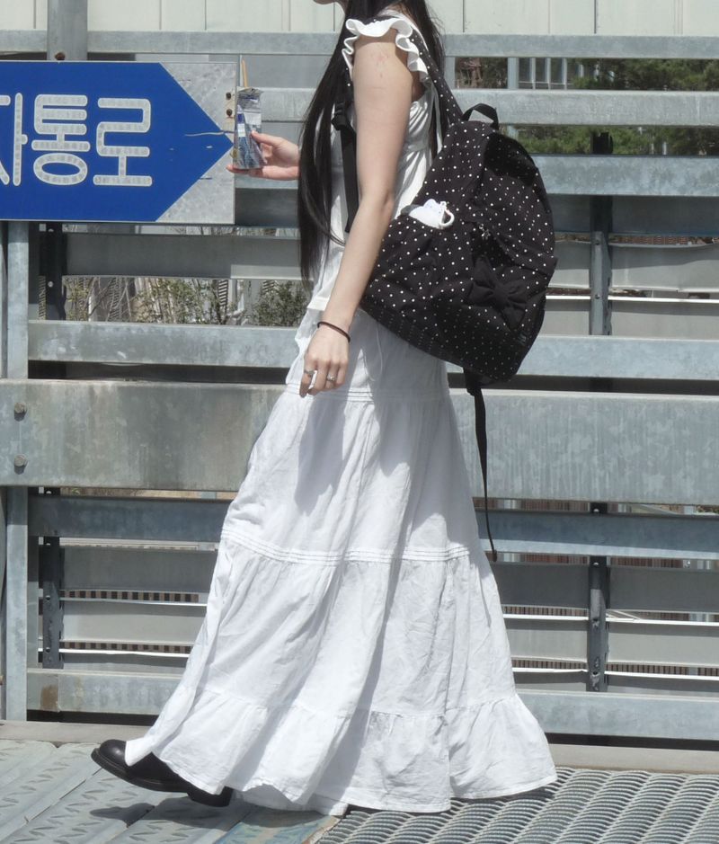 Polka dot ribbon backpack