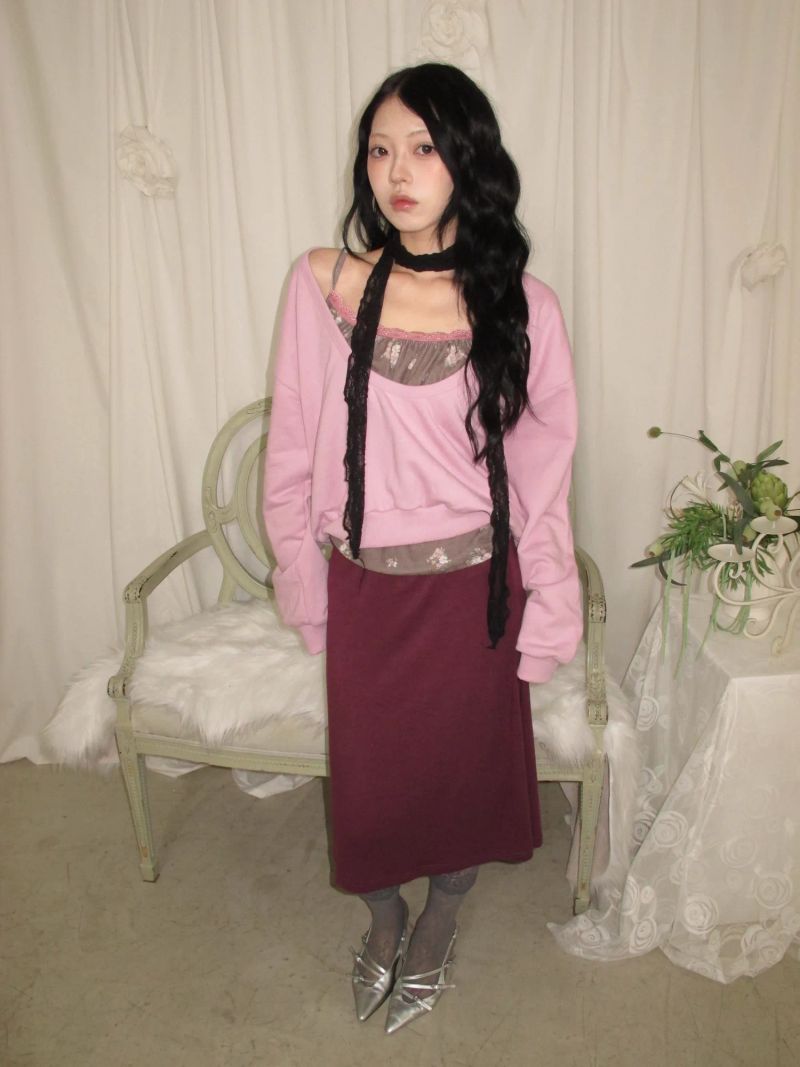 Rosy Lace Sleeveless