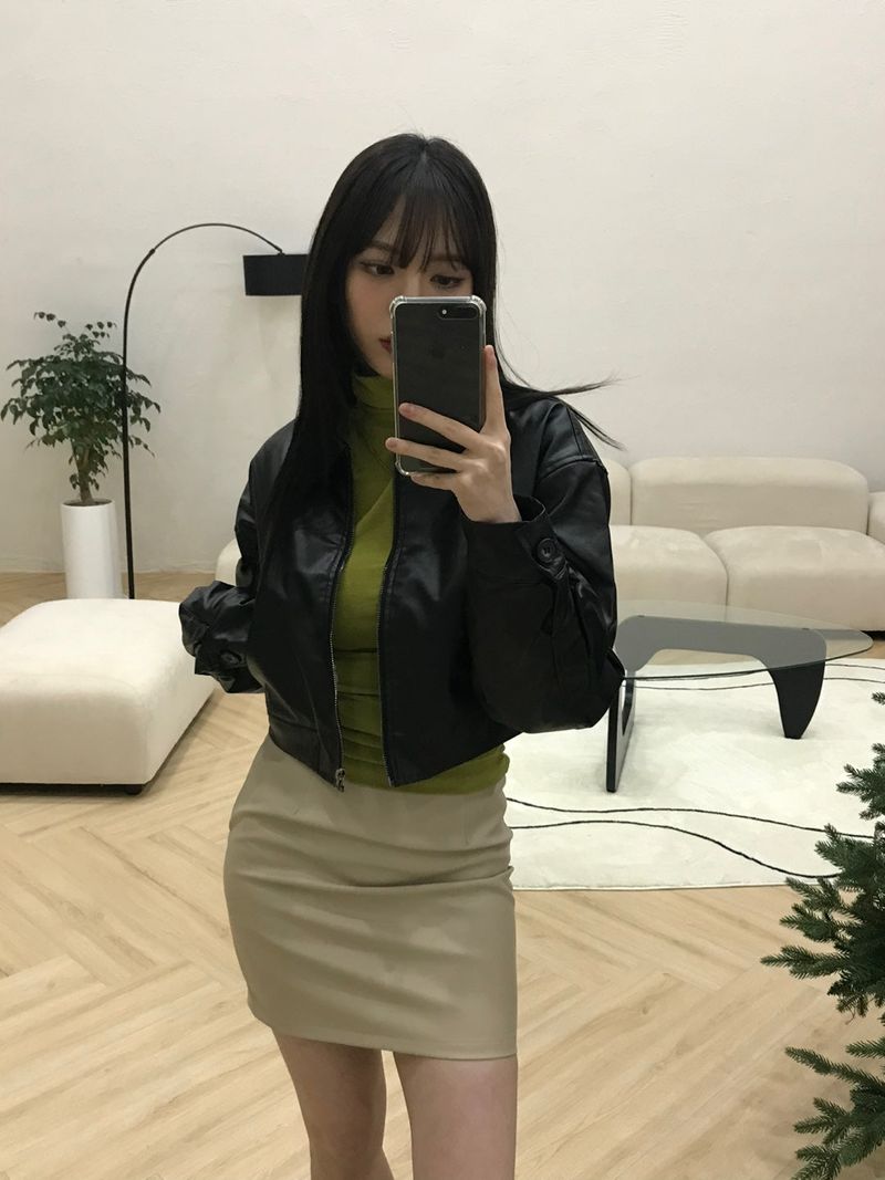 Malo short leather jacket