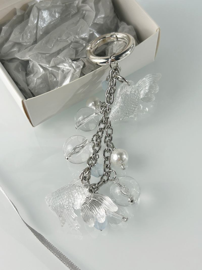 Clear Goldfish Bold Keychain