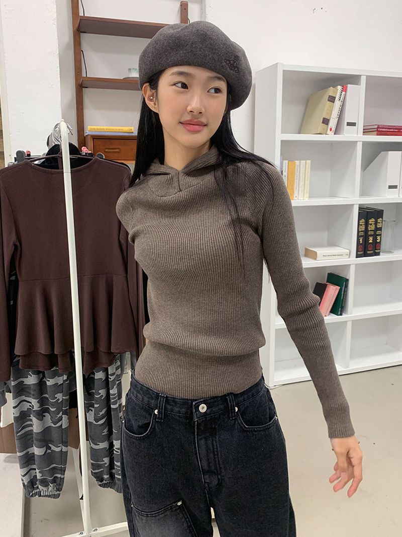 KATE HOODIE KNIT (2COLOR)