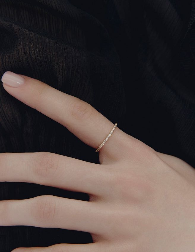 26SS★ Truly Essence 14K Full Pave Ring