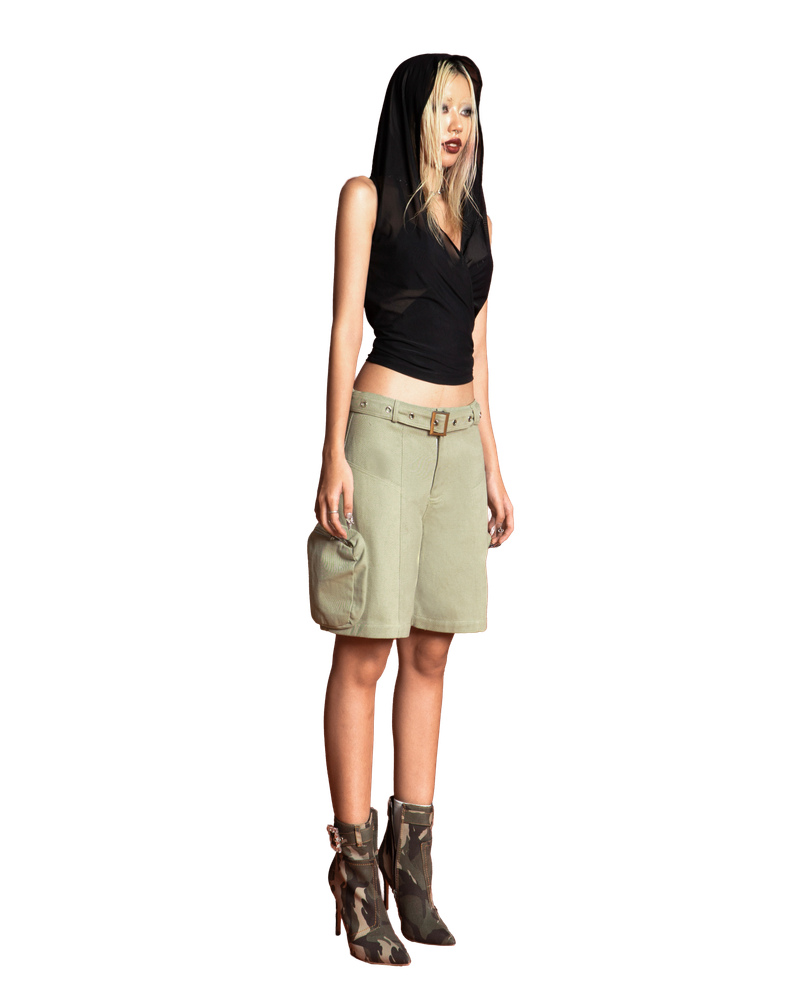 Puzzle Belted Jorts Pant