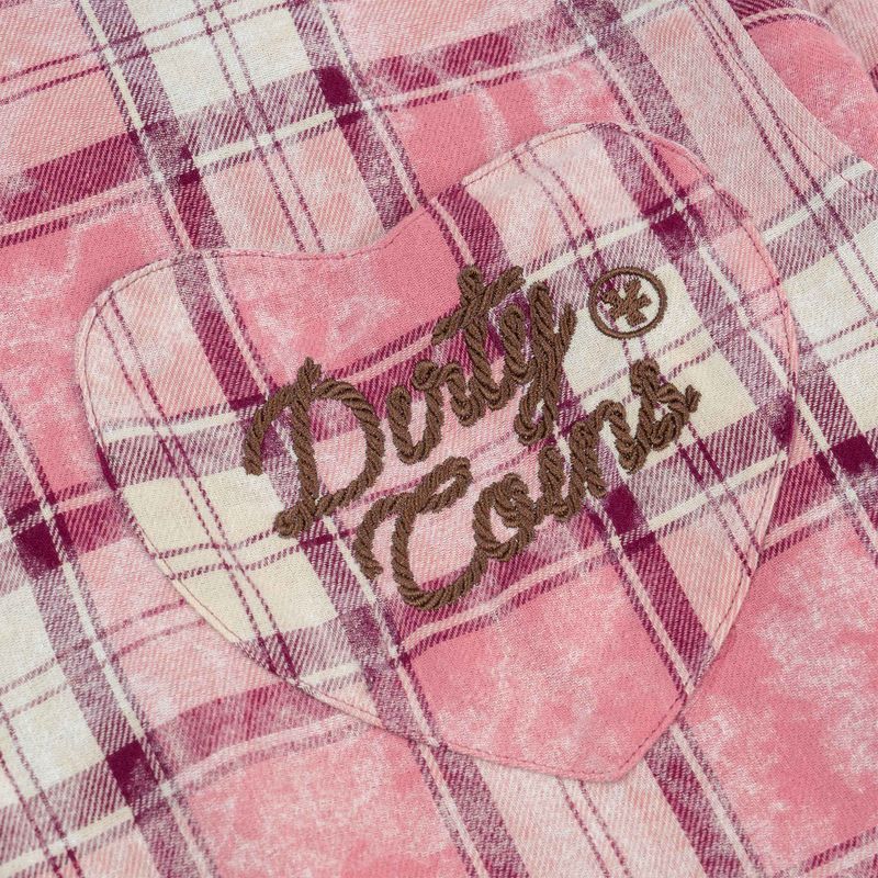 Flannel Rope Script Embroidery Wash Candy
