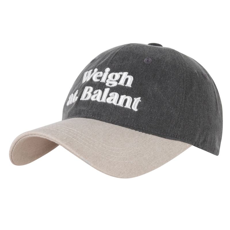2-Tone Washed Ball Cap - Charcoal