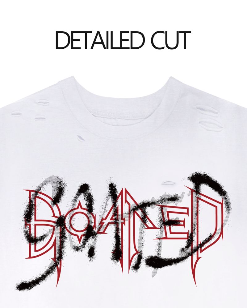 GOATED BLESS CUTTING OVERSIZE T-SHIRT(WHITE)