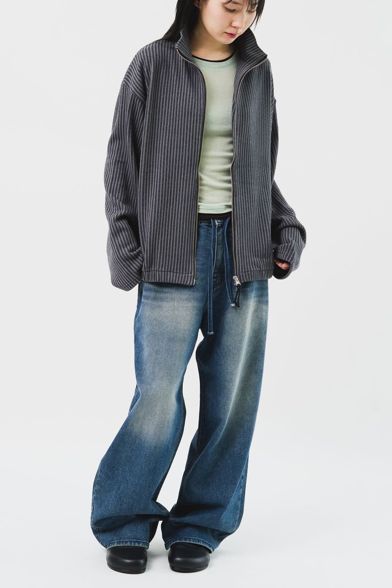 Junky Knitted Zip Up (3color)