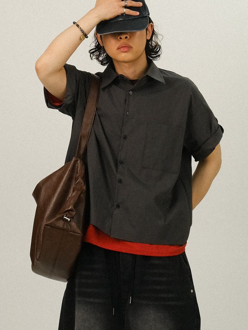 DEE Crop Roll-up Half Work Shirts