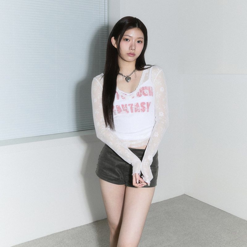 CHERRYQUIRI（チェリーキュリー）の「(2nd reorder) lettering crop sleeveless - white（Tops）」