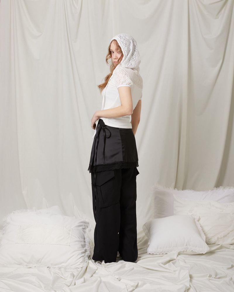 Satin strap sk / black