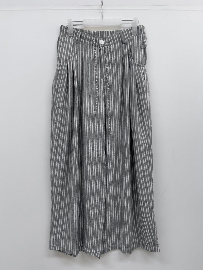 Rose String Stripe Wide Pants