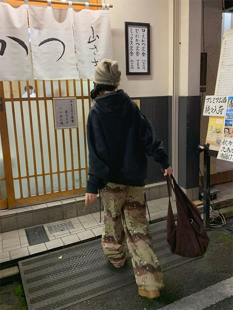 CAMO FLEECE PATCH HOOD (4C)