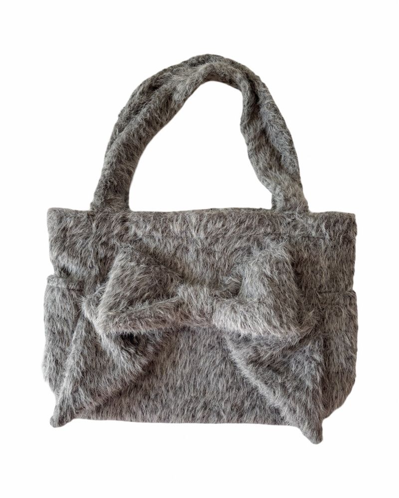 Fluffy Ribbon bag (gray)