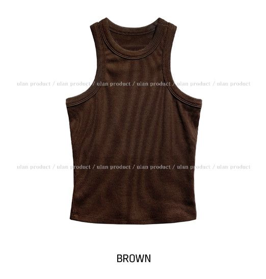 [U-BASIC] Four Seasons Basic Mango Ribbed N/S