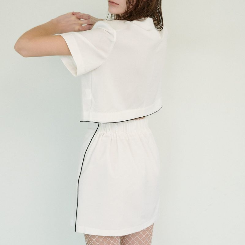  LINE BUTTON JACKET, WHITE