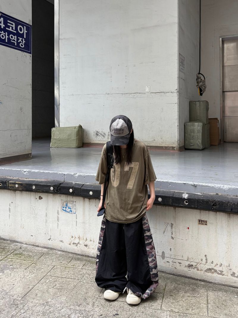 waki camo wide pants