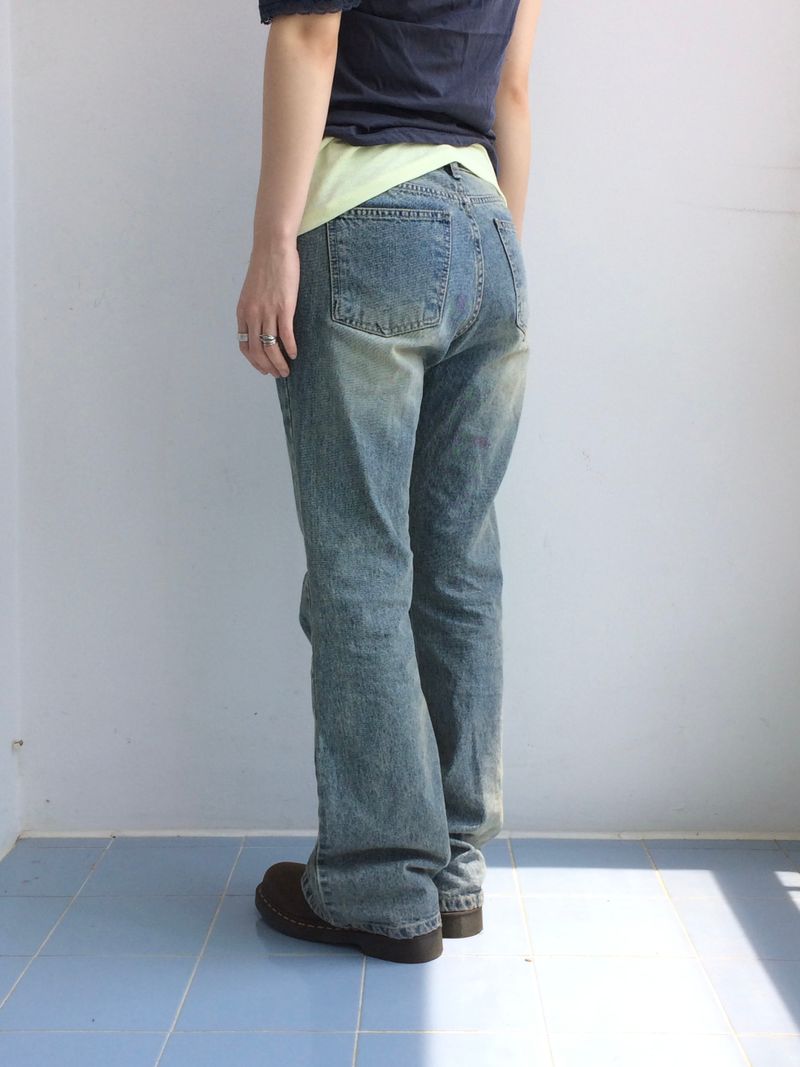 Vintage blue bootcut pants