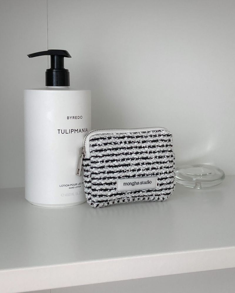 card wallet - summer tweed (black)