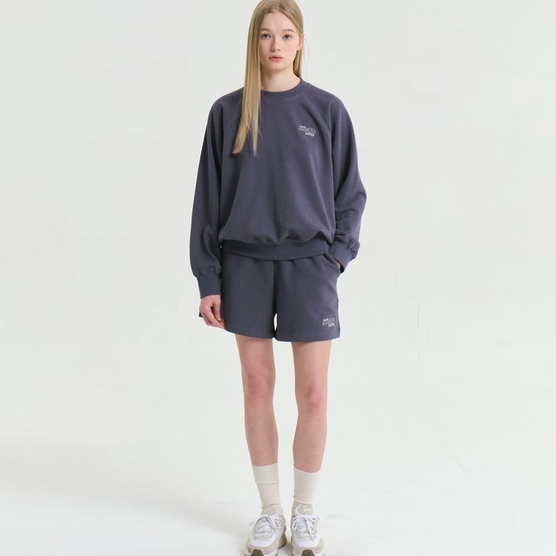 Wave Logo Zurry Half Pants Charcoal
