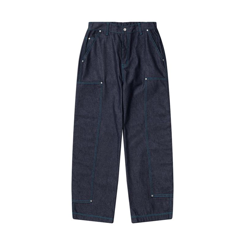 RDVZ（ランデブー）の「カラースティッチパネルデニムパンツ（パンツ）」