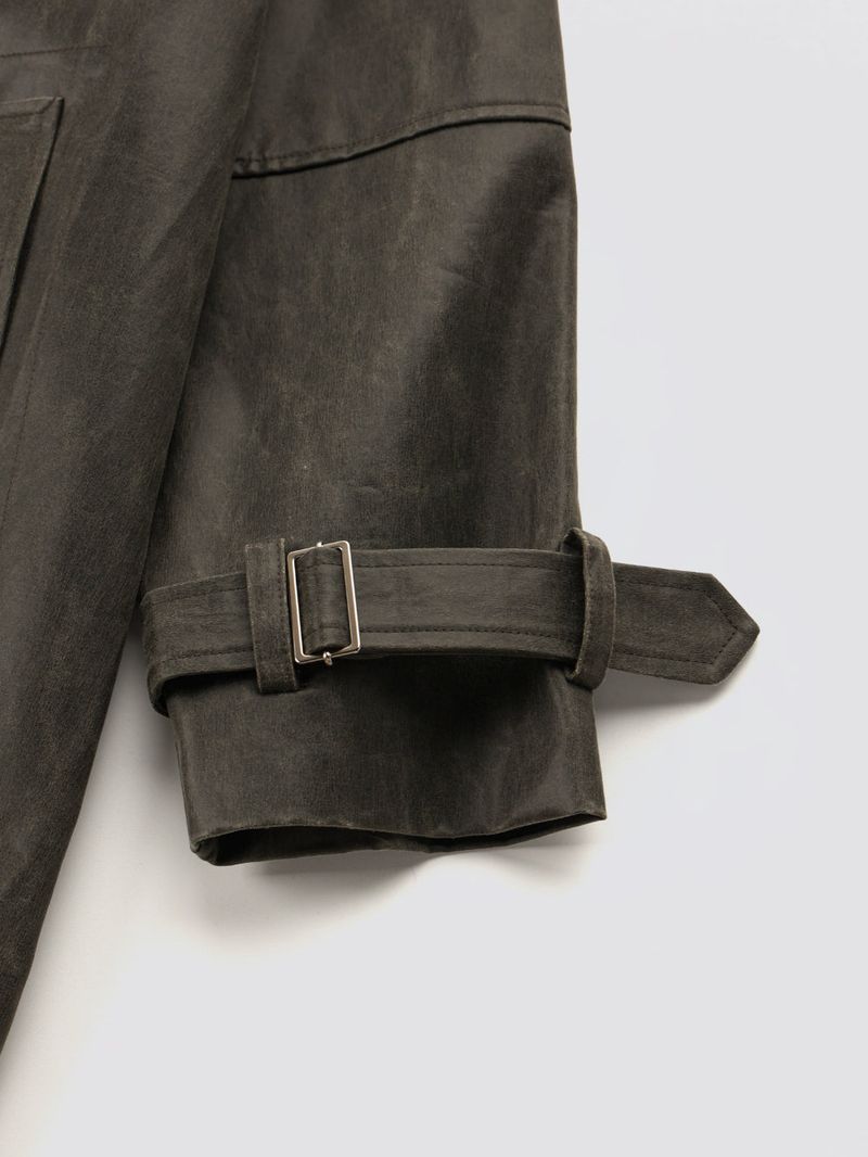 Vintage Leather Half Coat