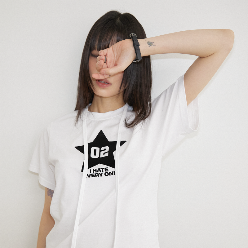  RIBBON ROCK T-SHIRT WHT