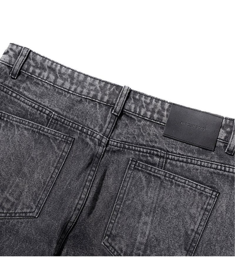 INCISION INVERTED WASHED DENIM PANTS