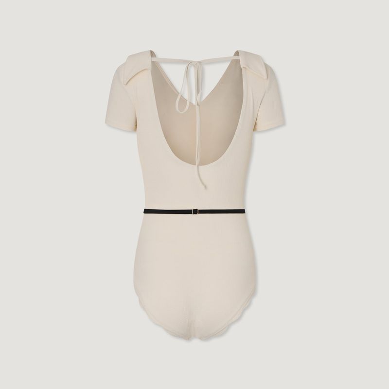 Retro Collar Belted One-piece