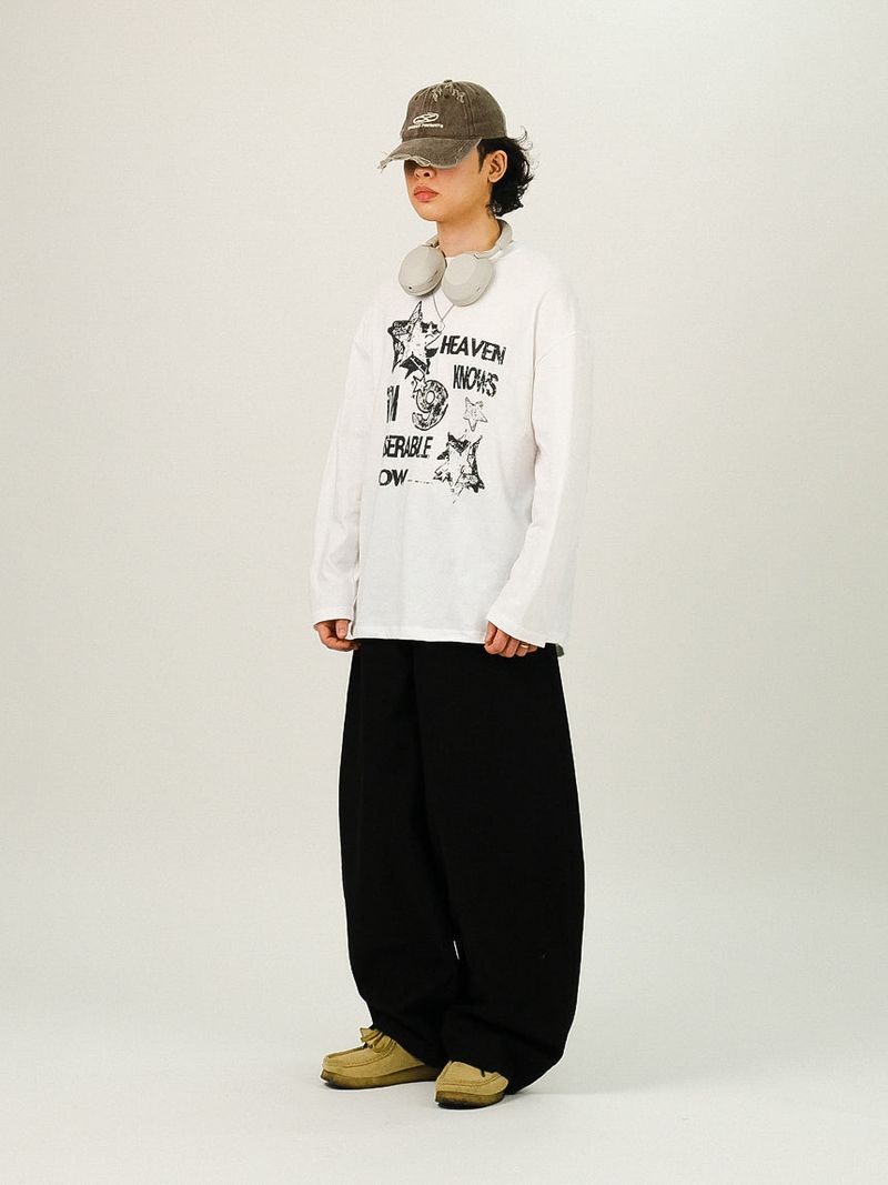 DE Back Point Wide Balloon Pants