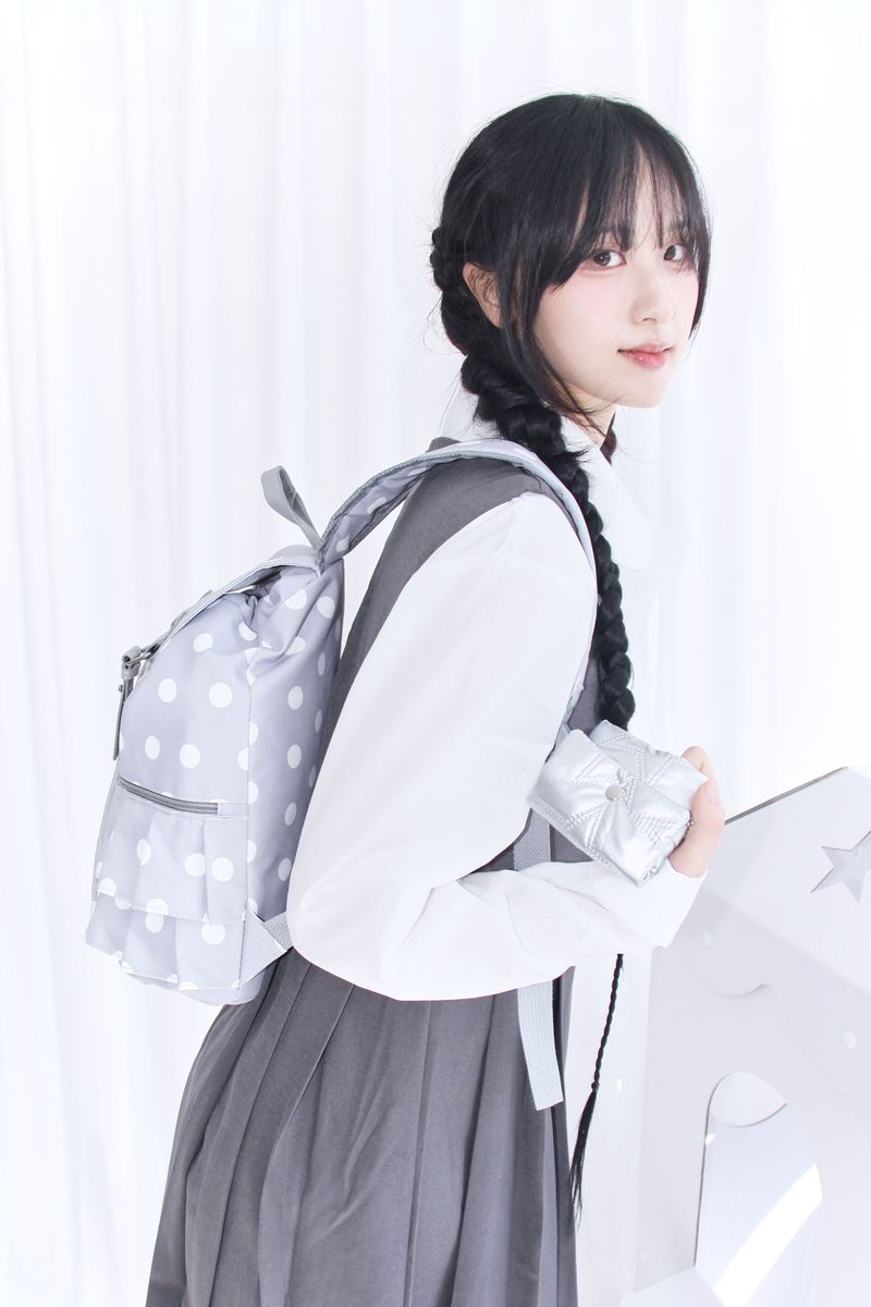 Dot Frill Backpack Kitchen Stripe Daily Bobusang Bag