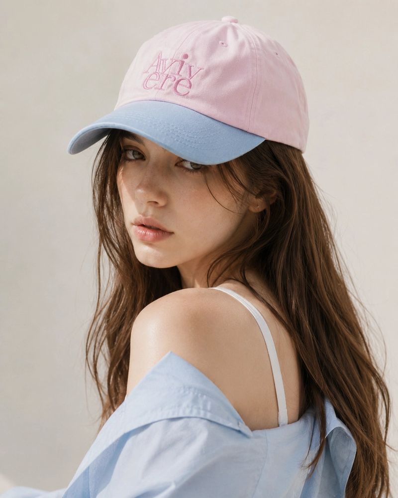 Avivere（アビベール）の「Avivere lettering cap Light pink periwinkle（Hats）」