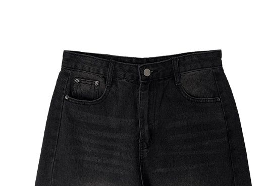 Bomshu Wide Washing Denim Long Pants