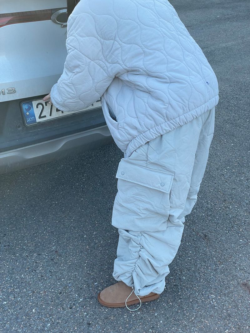 Temperature padding wide pants 
