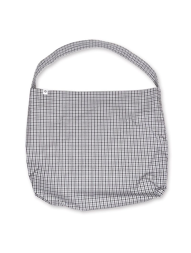 Reverse Logo Check Bag / Black