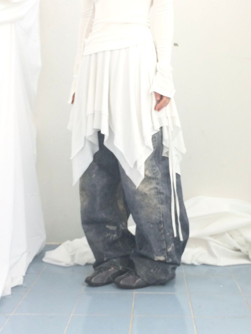ribbonline wave skirt