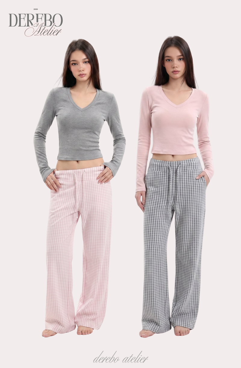 mood check cotton banding casual pants (REGULAR TYPE)