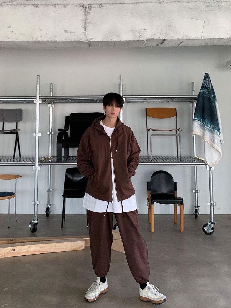 ASCLO Heavy Crop Hood Zip Up (3color)