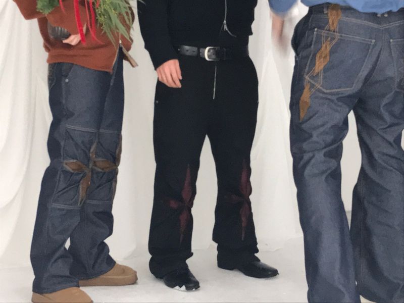 [Hand-Made「005」] Origami Pants_Denim&Brown