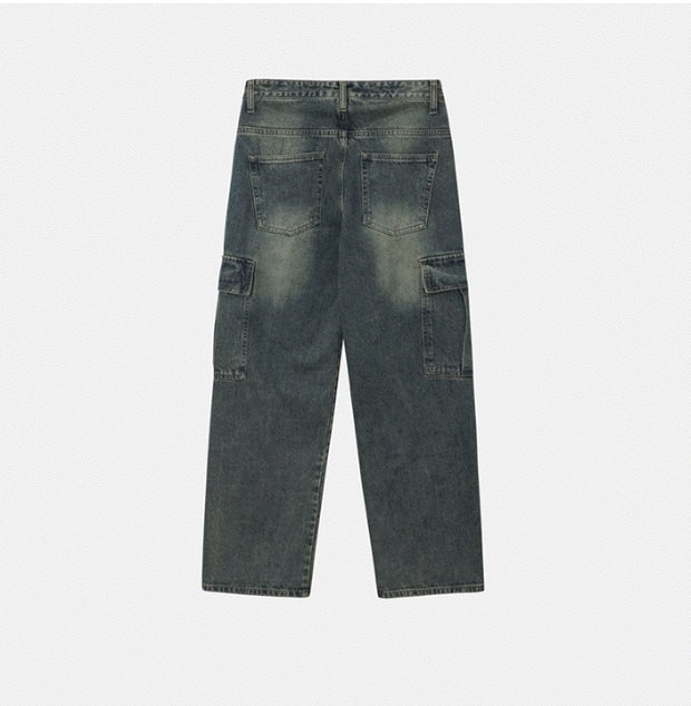 Flang Real Washed Cargo Denim