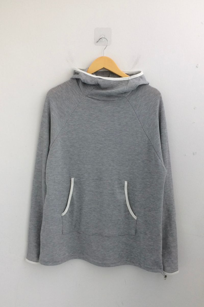 highneck loose waffle hood