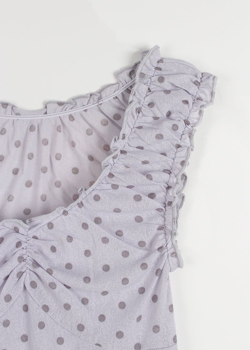 SHIRRING DOT 2-WAY TOP