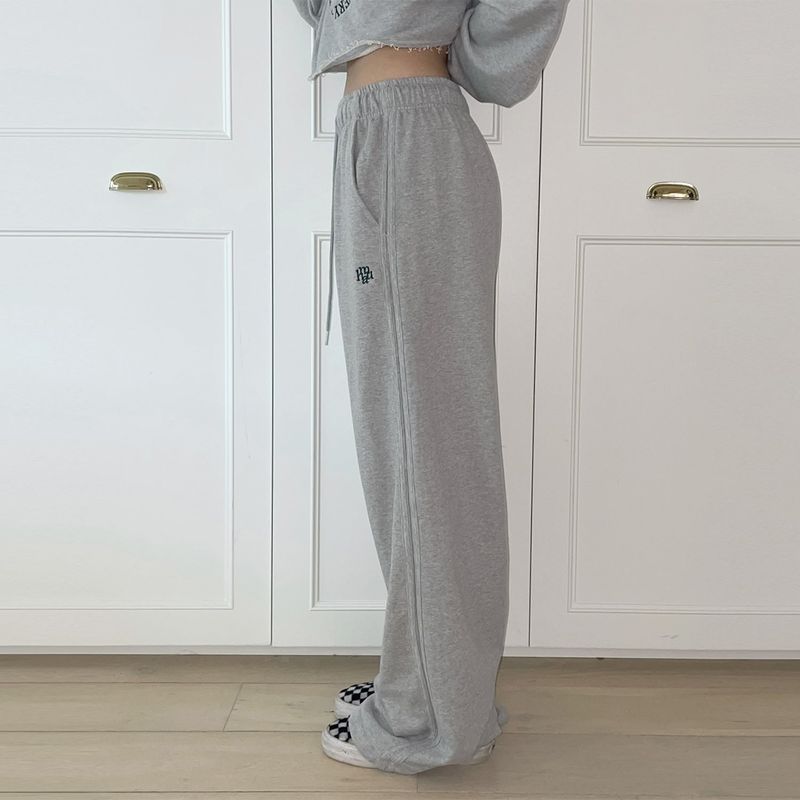 LOGO STITCH LINE WIDE BANDING PANTS