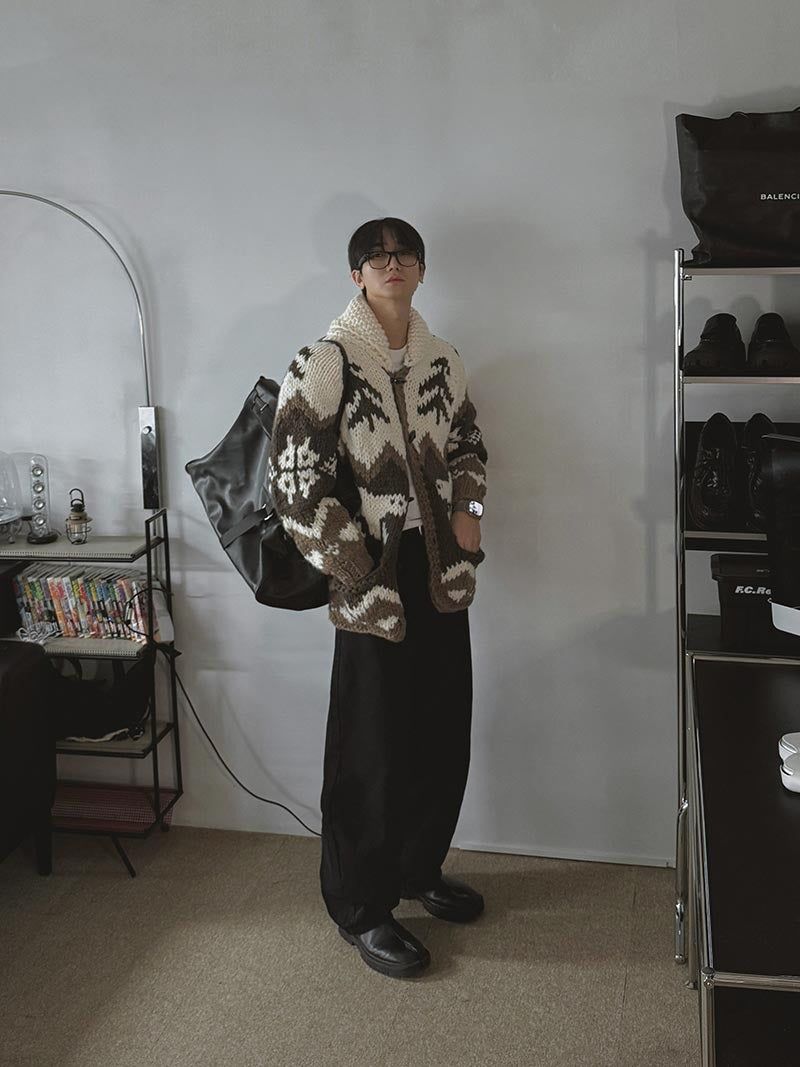 [Handmade] Nordic Toggle Knit Cardigan