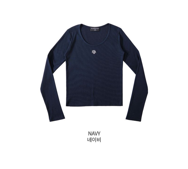 STITCH U NECK LONG SLEEVE T-SHIRT