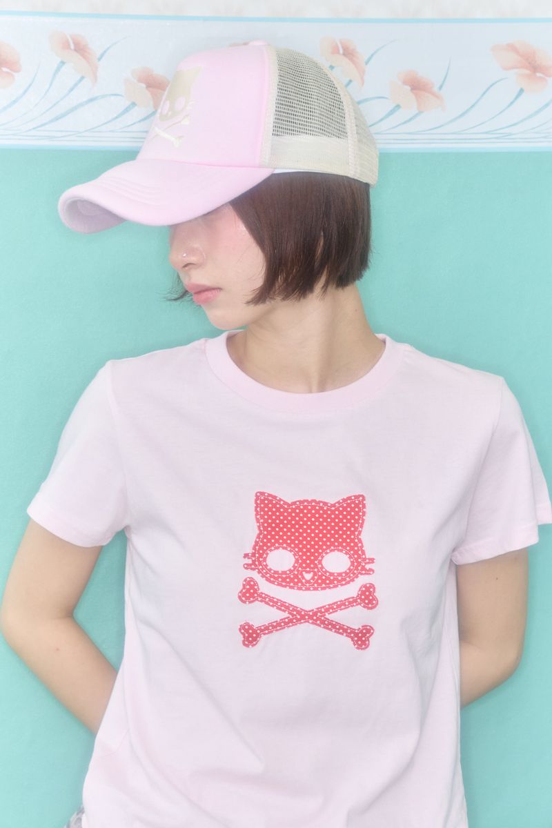 SHAKIRI（シャキリ）の「KIRI SKULL PATCH T-SHIRT (PINK)（Tops）」