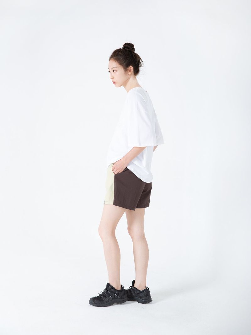 Two Tone Blend Shorts (Brown)