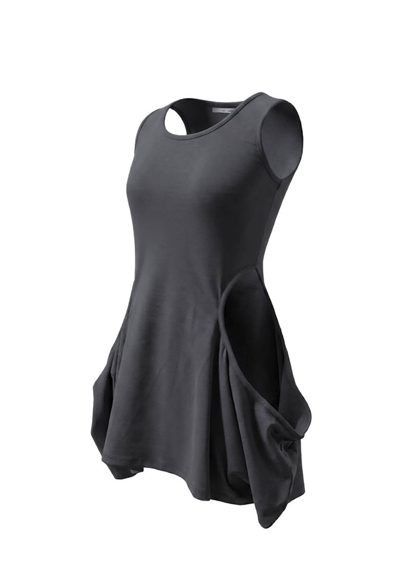 JUNGDO（ジョンド）の「 OPEN SLIT SLEEVELESS . CHARCOAL（Tops）」